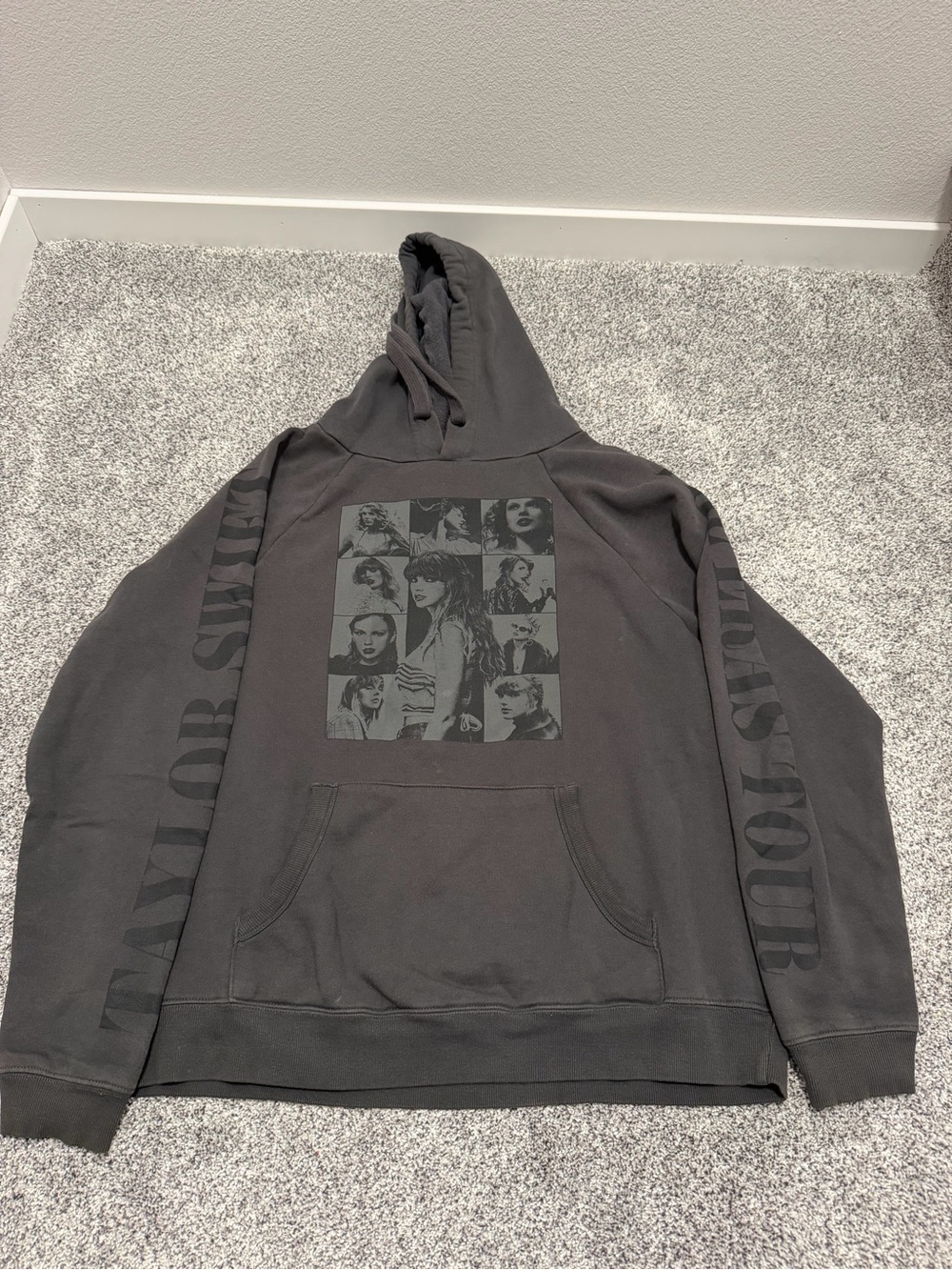 Taylor Swift Eras Tour charcoal hoodie